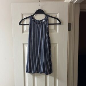 Old Navy Striped Tank Top in Navy and White